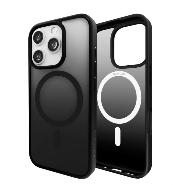 Чохол Puro Gradient для iPhone 16 Pro Max Black with MagSafe (8018417485329)