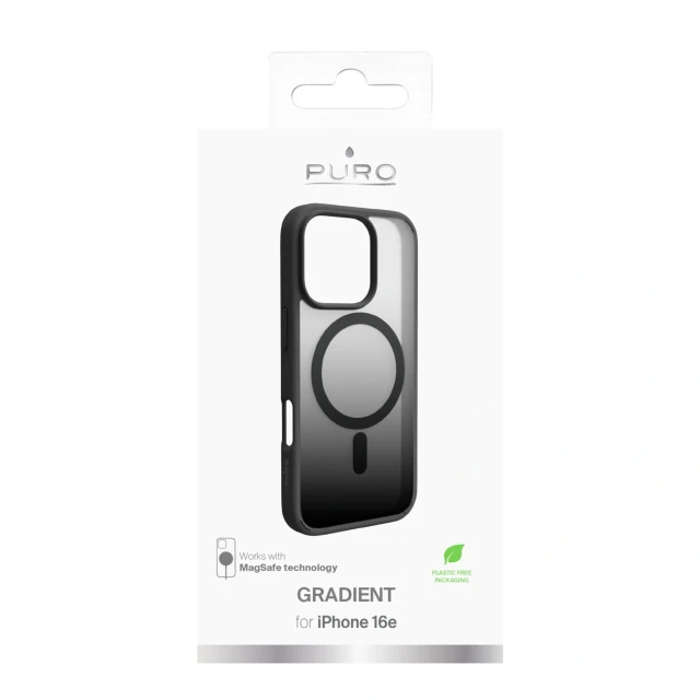 Чохол Puro Gradient для iPhone 16 Pro Max Black with MagSafe (8018417485329)
