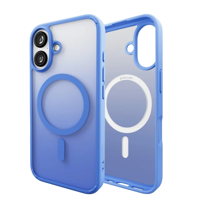Чехол Puro Gradient для iPhone 16 Blue with MagSafe (8018417485343)