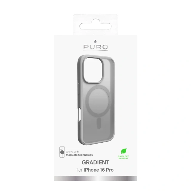 Чохол Puro Gradient для iPhone 16 Pro Silver with MagSafe (8018417485350)