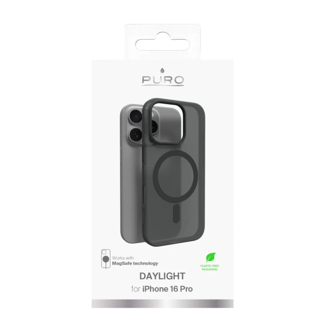 Чохол Puro Daylight для iPhone 16 Pro Black with MagSafe (8018417485398)