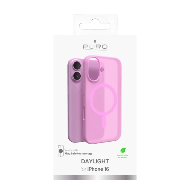 Чохол Puro Daylight для iPhone 16 Pink with MagSafe (8018417485411)
