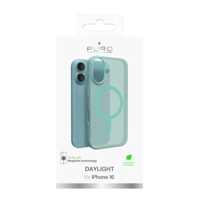 Чохол Puro Daylight для iPhone 16 Green with MagSafe (8018417485428)