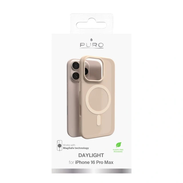 Чохол Puro Daylight для iPhone 16 Pro Max Beige with MagSafe (8018417485442)