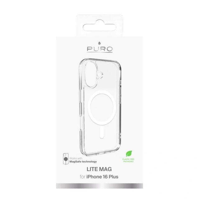 Чохол Puro Lite Mag для iPhone 16 Plus Clear with MagSafe (8018417486135)