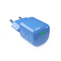 Мережевий зарядний пристрій Puro 20W GaN USB-C Blue (8018417490552)