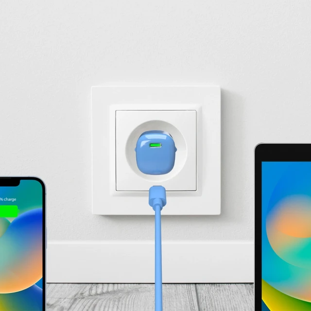 Сетевое зарядное устройство Puro 20W GaN USB-C Blue (8018417490552)
