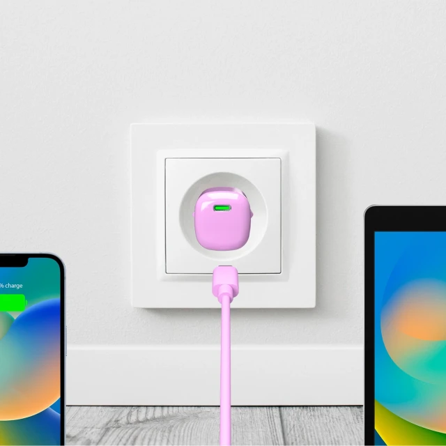 Мережевий зарядний пристрій Puro 20W GaN USB-C Pink (8018417490569)