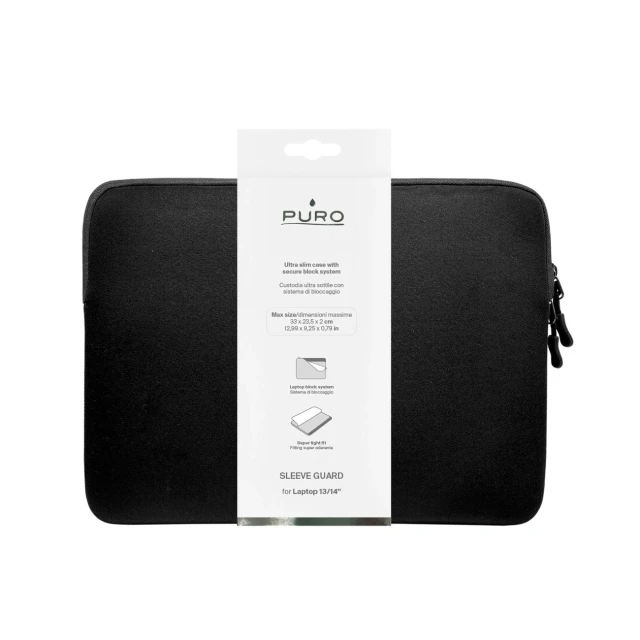 Чохол Puro SLIM GUARD Sleeve Bag Neoprene 13-14'' Black (8018417495021)