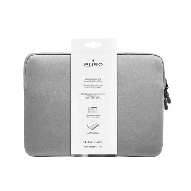 Чохол Puro SLIM GUARD Sleeve Bag Neoprene 13-14'' Grey (8018417495052)