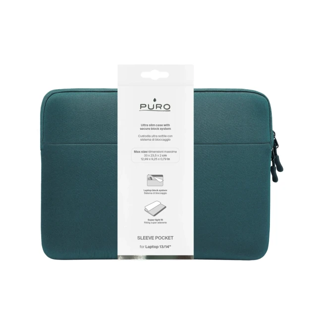 Чохол Puro SLIM POCKET Sleeve Bag Neoprene 13'' Green (8018417495083)