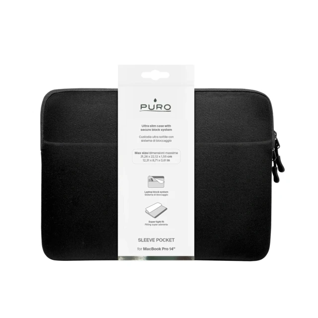 Чохол Puro Slim Pocket Sleeve Bag Neoprene 14'' Black (8018417495106)