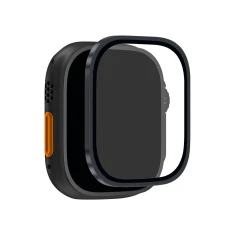 Захисне скло Puro Tempered Glass with Titanium Frame для Apple Watch Ultra 3/2/1 49 mm Black (8018417497544)