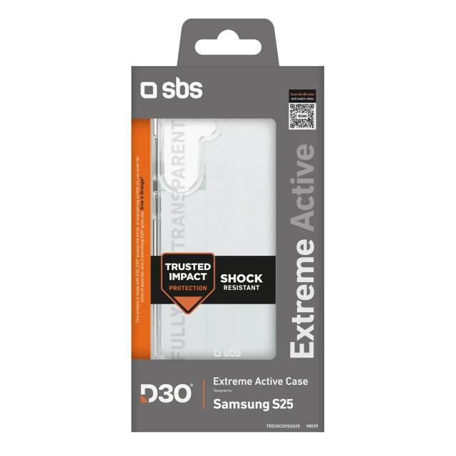 Чохол SBS D3O для Samsung Galaxy S25 Clear (8018417498039)