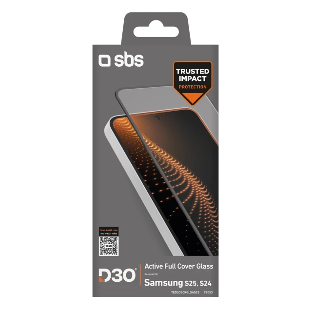 Захисне скло SBS Tempered Glass D3O для Samsung Galaxy S25 | S24 (8018417498053)