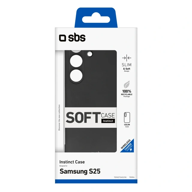 Чохол SBS Instinct для Samsung Galaxy S25 Black (8018417498084)