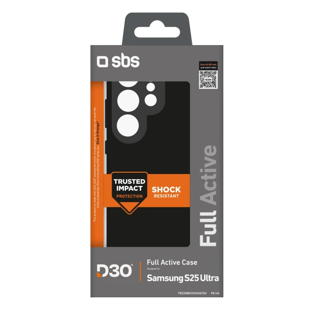 Чохол SBS D3O для Samsung Galaxy S25 Ultra Black (8018417498145)