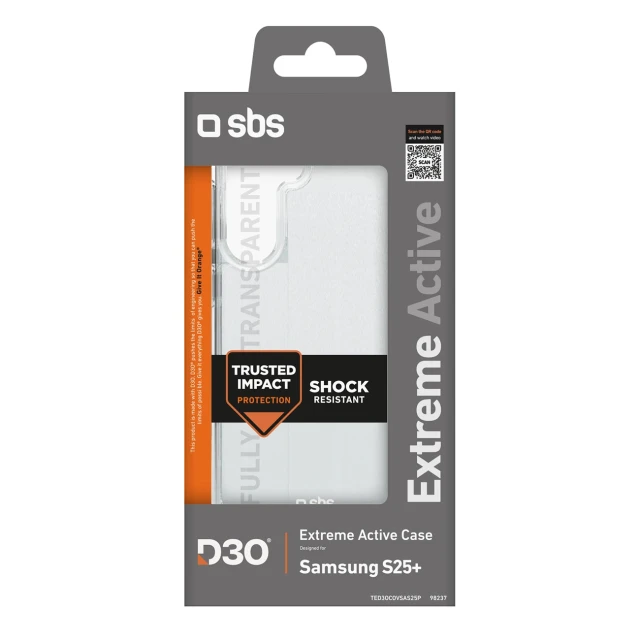 Чехол SBS D3O для Samsung Galaxy S25 Plus Clear (8018417498237)