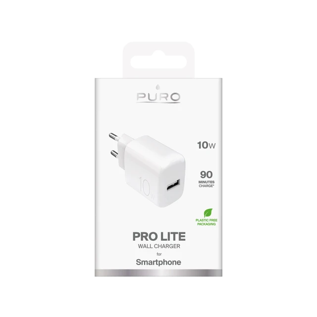 Мережевий зарядний пристрій Puro Prolite 10W USB-A White (8018417498572)