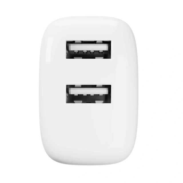 Мережевий зарядний пристрій Puro PROLITE 10W 2x USB-A White (8018417498589)