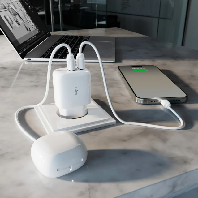 Мережевий зарядний пристрій Puro PROLITE 10W 2x USB-A White (8018417498589)