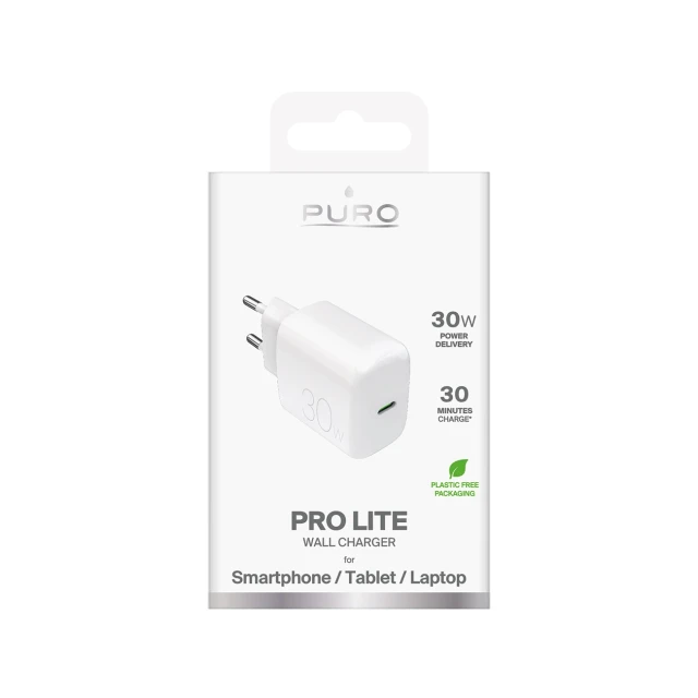 Зарядное устройство Puro PROLITE 30W USB-C White (8018417498619)