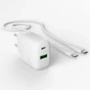 Зарядний пристрій Puro PROLITE 30W USB-A/USB-C + кабель USB-C 1.2m White (8018417498671)
