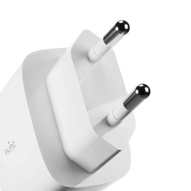 Зарядний пристрій Puro PROLITE 30W USB-A/USB-C + кабель USB-C 1.2m White (8018417498671)
