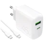 Зарядний пристрій Puro Daily Prolite 45W USB-C USB-A Power Delivery з кабелем USB-C White (8018417498688)
