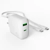 Зарядний пристрій Puro Daily Prolite 45W USB-C USB-A Power Delivery з кабелем USB-C White (8018417498688)