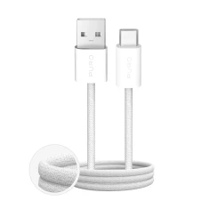 Кабель Puro Fabrik 2.0 10W USB-A - USB-C в оплетенні 1,5 м White (8018417498725)