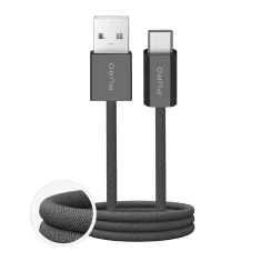 Кабель Puro Fabrik 2.0 10W USB-A - USB-C 1.5m Green (8018417498787)