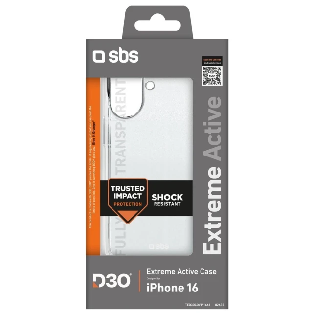 Чохол SBS Extreme Active D3O для iPhone 17e | 16e Clear (8018417499586)