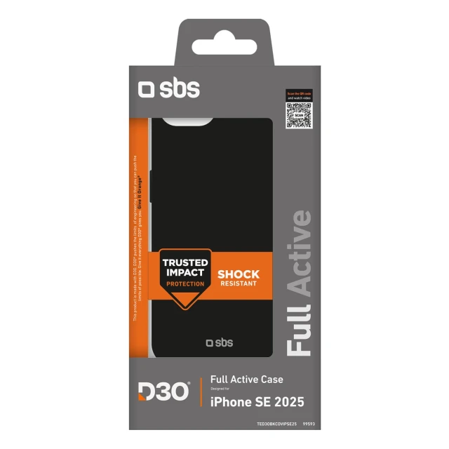 Чохол SBS Full Active D3O для iPhone 16e Black (8018417499593)