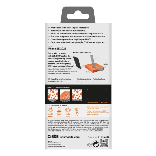 Чохол SBS Full Active D3O для iPhone 16e Black (8018417499593)