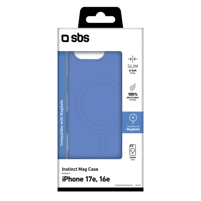 Чохол SBS Instinct Mag для iPhone 16e Blue with MagSafe (8018417499678)