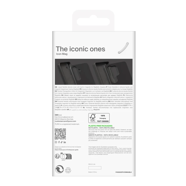Чохол Puro Icon Mag для Samsung Galaxy S25 Plus Black with MagSafe (8018417499845)