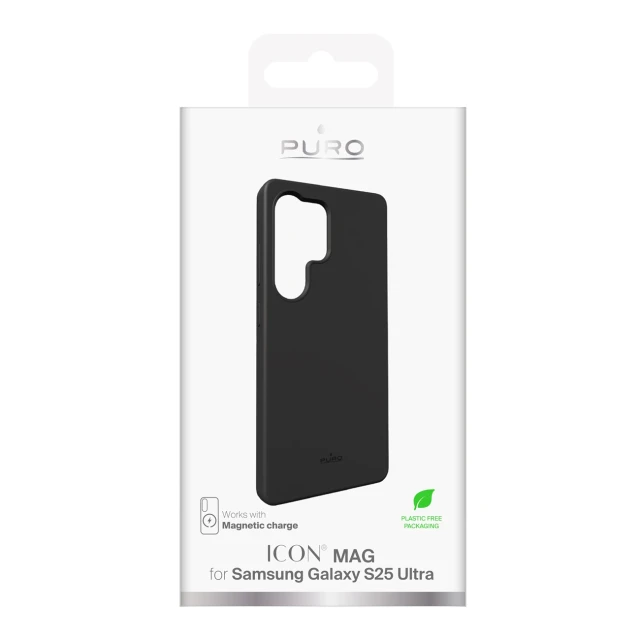 Чохол Puro Icon Mag для Samsung Galaxy S25 Ultra Black with MagSafe (8018417499852)