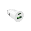 Автомобільний зарядний пристрій Puro Pro Lite 1x USB-A + 1x USB-C Power Delivery 20W White (8018417500305)