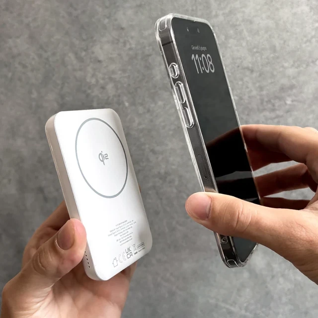 Повербанк Puro Mag Plus 5000mAh 20W Qi2 White (PUFCBB50P5MAGWHI)