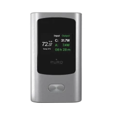 Powerbank Puro 10000mAh 1xUSB-A + 1xUSB-C 45W з дисплеєм Dark Grey (PUFCBB100P10DKGR)