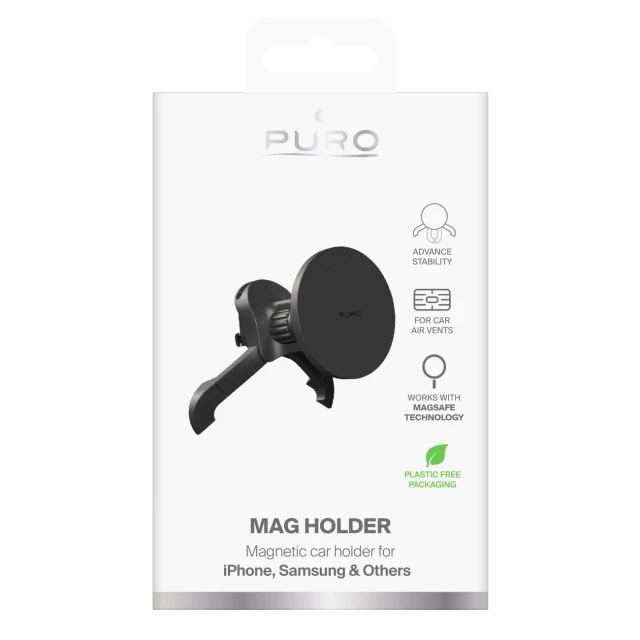 Автотримач Puro регульований Black with MagSafe (8018417500343)