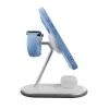 Бездротова зарядка Puro Mag Station 3в1 Qi2 White with MagSafe (8018417500398)