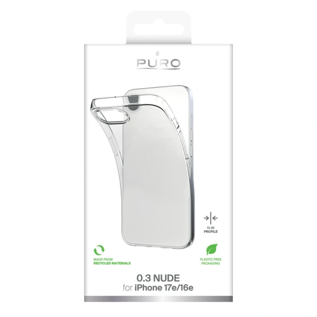 Чехол Puro 0.3 Nude для iPhone 16E Transparent (8018417500909)