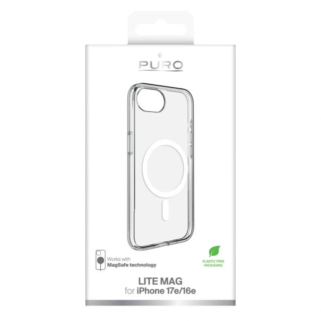 Чохол Puro Lite Mag для iPhone 16e Clear with MagSafe (8018417500916)