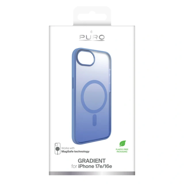 Чохол Puro Gradient для iPhone 16e Blue with MagSafe (8018417500947)