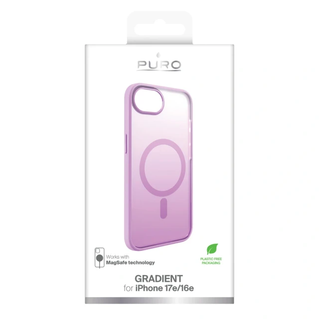 Чохол Puro Gradient для iPhone 16e Pink with MagSafe (8018417500954)