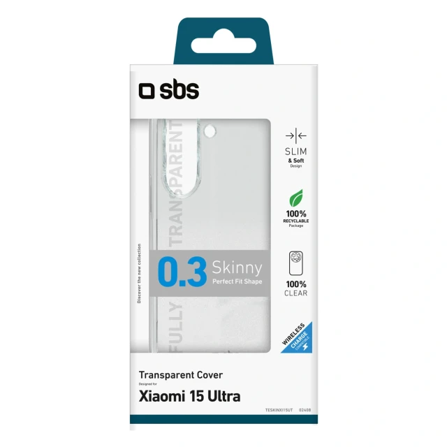 Чохол SBS Skinny Cover для Xiaomi 15 Ultra Clear (8018417502408)