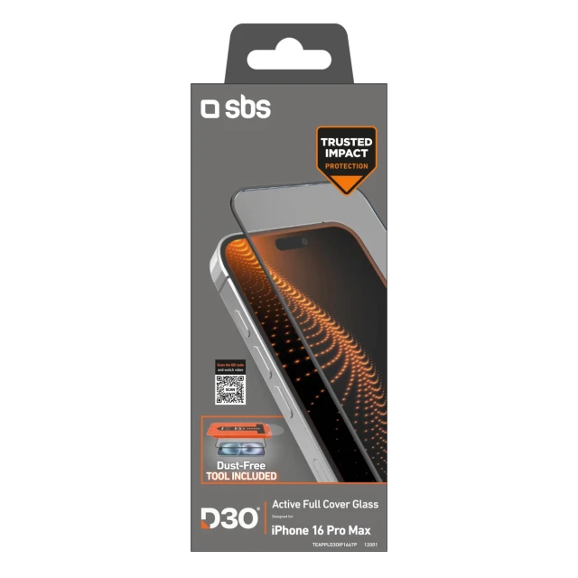 Защитное стекло SBS D3O для iPhone 16 Pro Max (8018417512001)