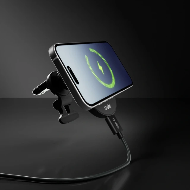 Автотримач SBS Magnetic Qi2.2 25W Black with MagSafe (8018417524134)